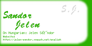 sandor jelen business card